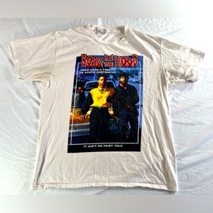 Men's White Boyz N The Hood Graphic Short Sleeve T-Shirt Size Large